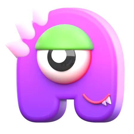 Um alfabeto monstro  3D Icon