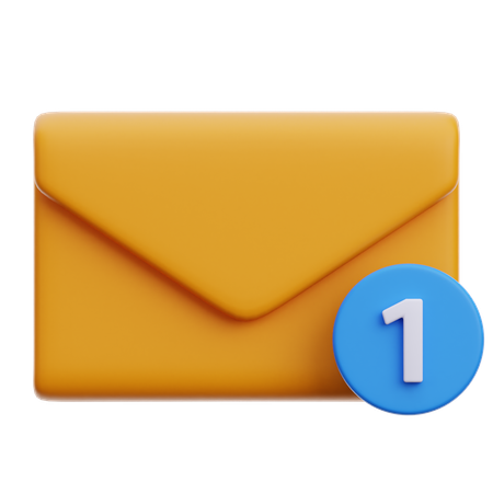 Um e-mail recebido  3D Icon