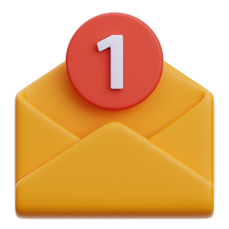 Um e-mail recebido  3D Icon