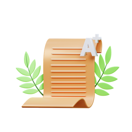Um resultado de nota positiva  3D Icon