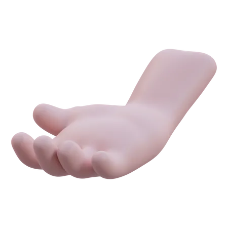 Um Unterstützung bittende Handbewegung  3D Icon