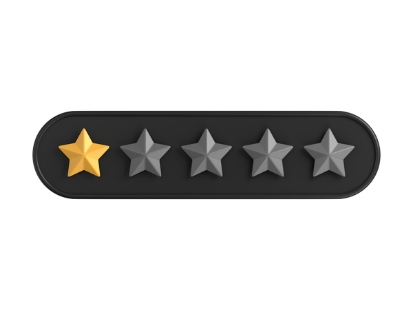 Uma das cinco estrelas  3D Icon