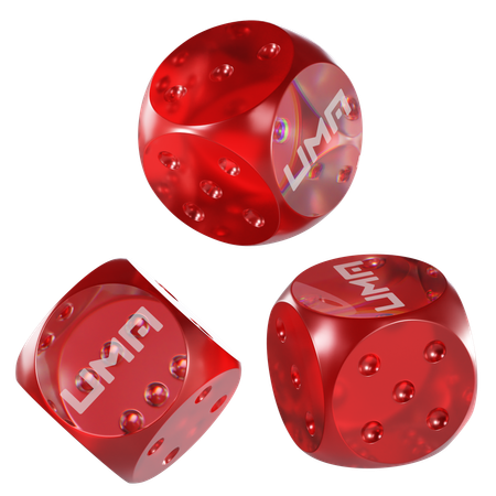 Uma Glass Dice Crypto  3D Icon