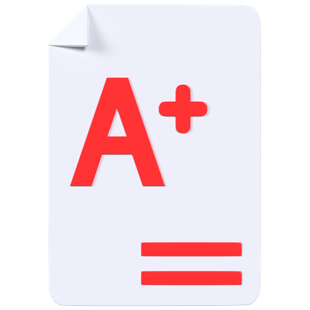 Uma nota positiva  3D Icon