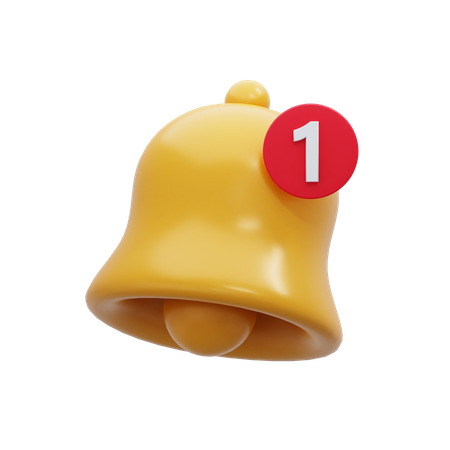 Uma notificação  3D Icon