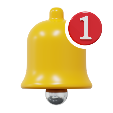 Uma notificação  3D Icon