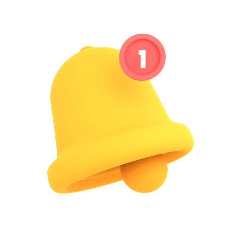 Uma notificação  3D Icon