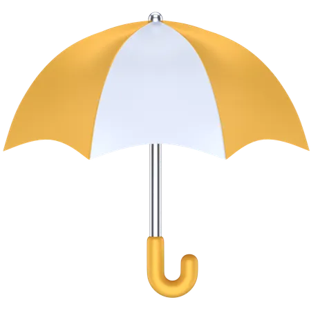 3 D Icon Of A Yellow Umbrella 3D Icon
