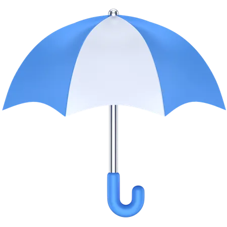 3 D Icon Of A Blue Umbrella 3D Icon