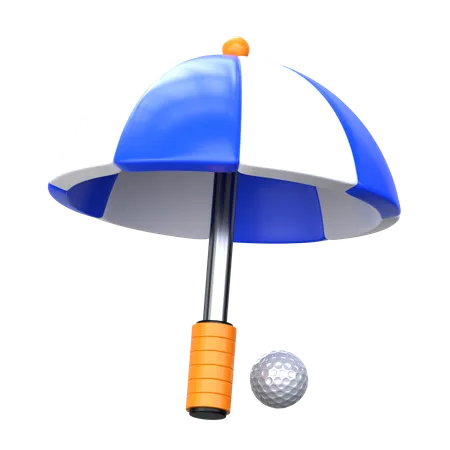 Umbrella 3 D Golf Icon 3D Icon
