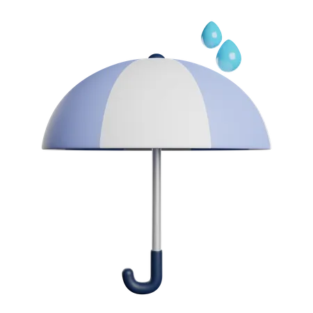 Umbrella Rain Protection 3D Icon