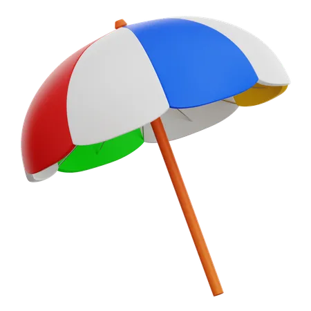 Umbrella Beach  3D Icon