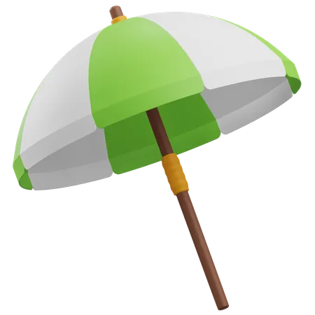 3 D Beach Umbrella Illustration With Transparent Background 3D Icon