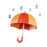 umbrella rain 3d logos
