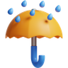 3d umbrella rain illustration