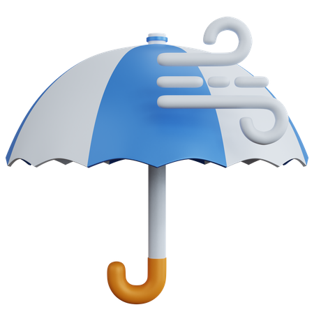 Umbrella With Air  3D Icon