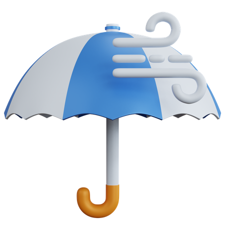 Umbrella With Air 3D Icon