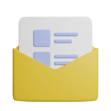 Umfrage-Mail  3D Icon
