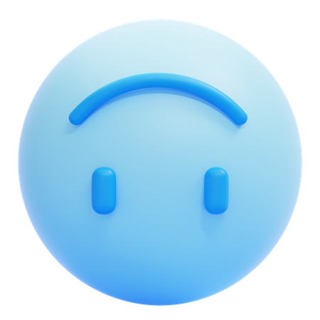 Umgedrehtes Smiley-Emoji  3D Icon