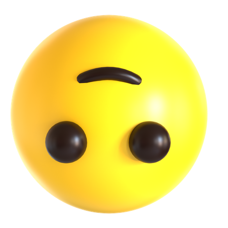 Umgedrehtes Smiley-Emoji  3D Icon