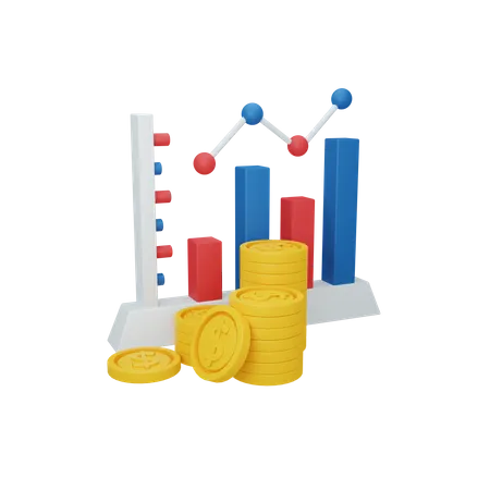 Umsatzwachstum  3D Illustration