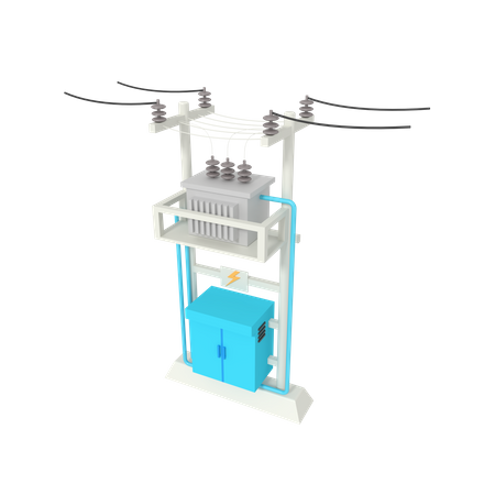 Umspannwerk  3D Icon