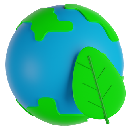 Umweltfreundliche Erde  3D Illustration