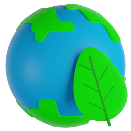 Umweltfreundliche Erde  3D Illustration