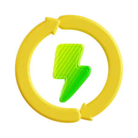 Umweltfreundliche Energie  3D Icon