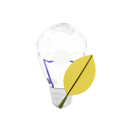 Umweltfreundliche Lampe  3D Illustration