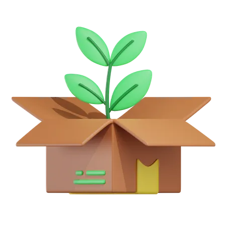 Umweltfreundliches Paket  3D Icon