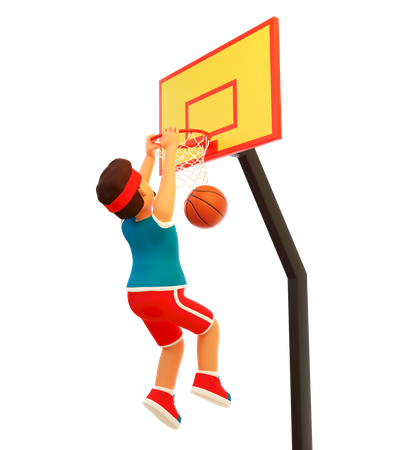 Un basketteur a marqué un but  3D Icon