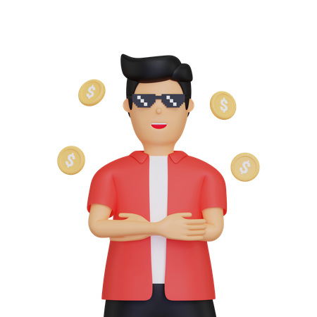 Un homme riche  3D Icon