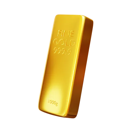 Un lingot d'or  3D Icon