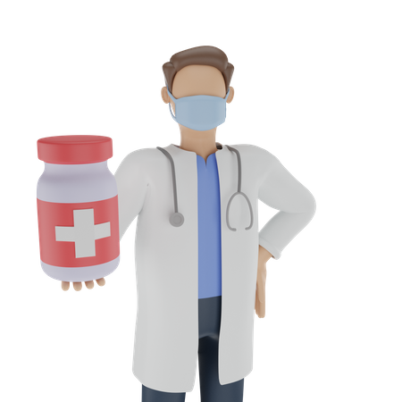 Un médecin propose un remède contre le covid 19  3D Icon