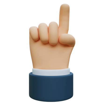 Un nombre comptant les doigts des mains  3D Icon
