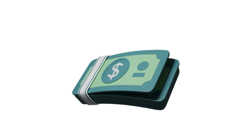 Un fajo de dinero  3D Icon