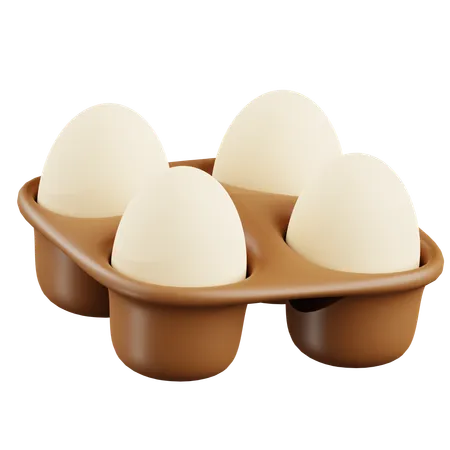 Un paquete de huevos de gallina  3D Icon