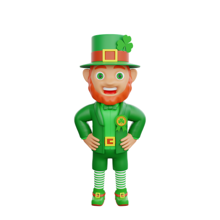 Un soldat irlandais célèbre le festival de la Saint-Patrick  3D Illustration