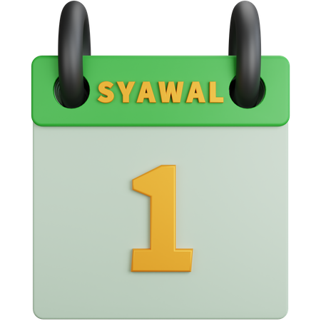 Un Shawwal  3D Icon
