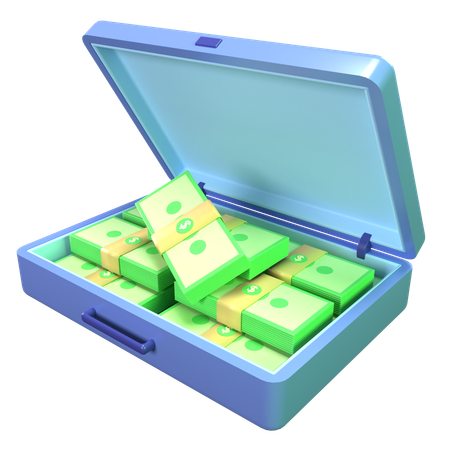 Una caja de dinero  3D Icon