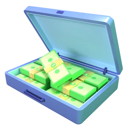 Una caja de dinero  3D Icon