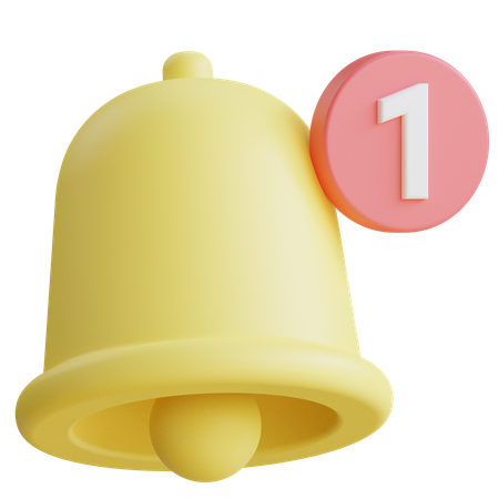 Una notificación  3D Icon