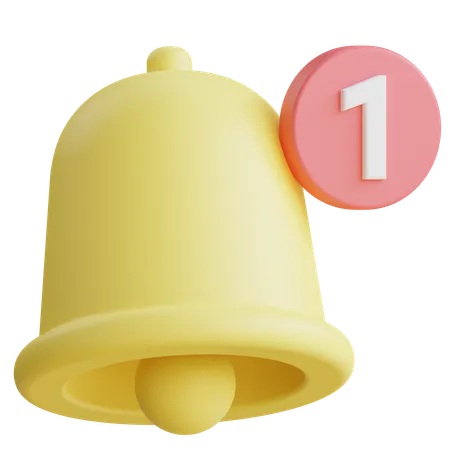 Una notificación  3D Icon