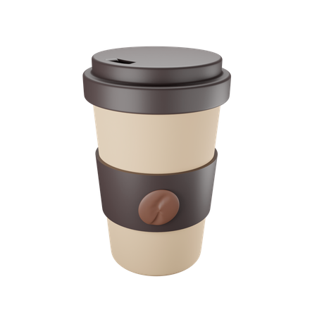 Una taza de café  3D Illustration