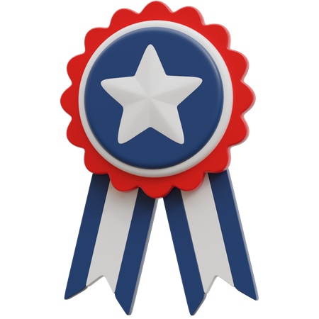 Medaille zum Unabhängigkeitstag  3D Icon