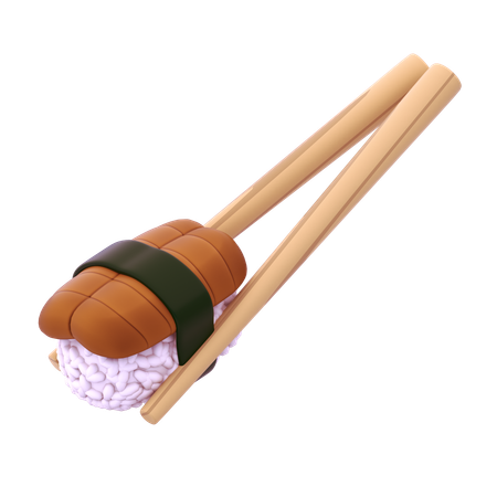 Unagi Nigiri em pauzinho  3D Icon