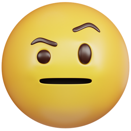 Unamused Face Emoji  3D Icon
