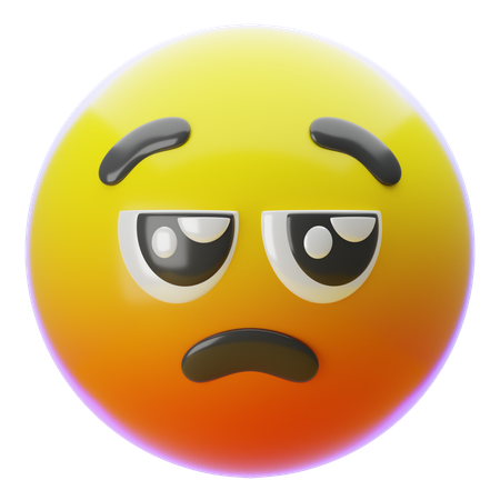 UNAMUSED FACE EMOJI  3D Icon
