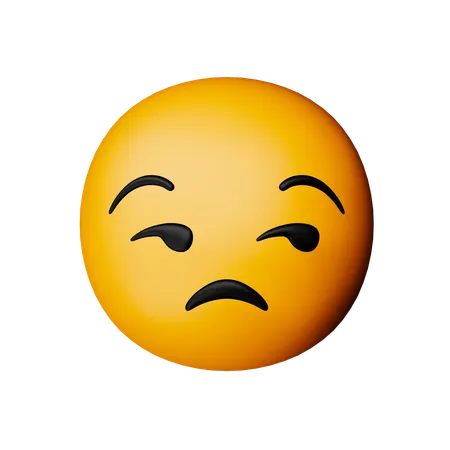 Unamused Face Emoji  3D Icon